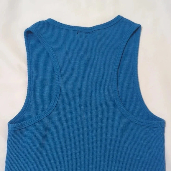 BDG Sleeveless Waffle Knit Crop Top Color Blue Size SP - Picture 9 of 12